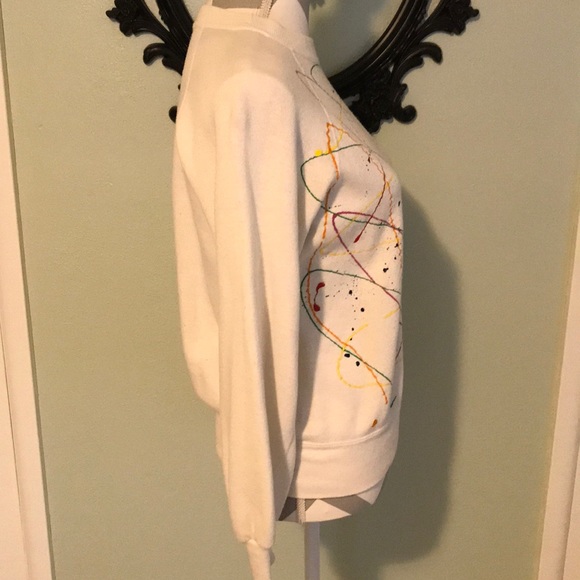 80’s paint drizzle sweater - Picture 2 of 5